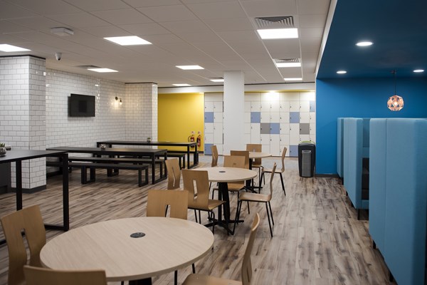 Modern social and study space in Nottingham campus 