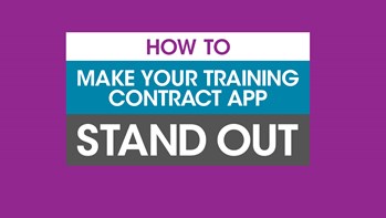 How to make your training contract app stand out
