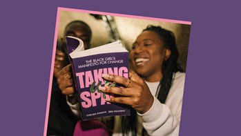 Author and 69传媒 student Chelsea Kwakye with her book Taking Up Space